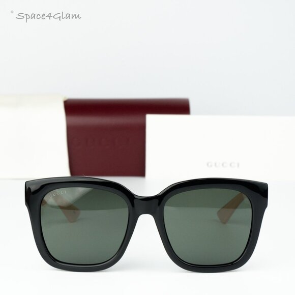 Gucci Women Sunglasses Black Nude Pink Grey Square GG1338S 006 NEW AUTHENTIC - Picture 3 of 8